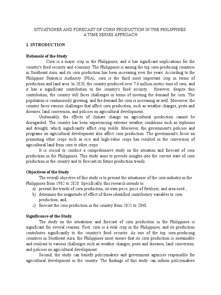 Corn Production Situationer 2023 Philippines | PDF | Errors And ...