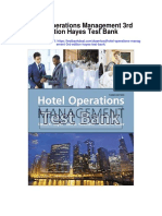 Hotel Operations Management 3rd Edition Hayes Test Bank