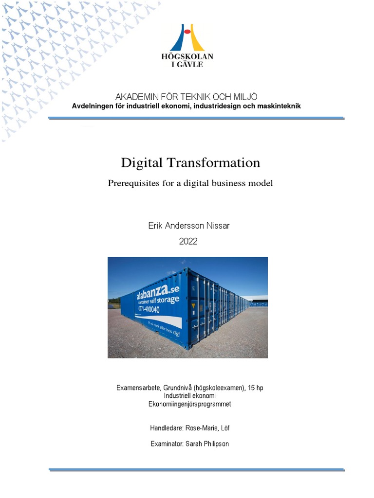 2 Quantitative Digital Transformation Model | PDF | Business Model ...