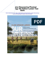 Our Origins Discovering Physical Anthropology 4th Edition Larsen Test Bank