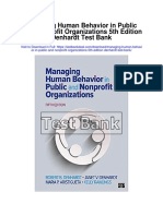 Managing Human Behavior in Public and Nonprofit Organizations 5th Edition Denhardt Test Bank