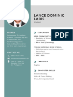 RESUME Lance Dominic Labis