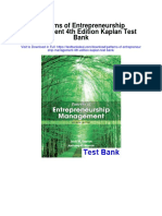 Patterns of Entrepreneurship Management 4th Edition Kaplan Test Bank