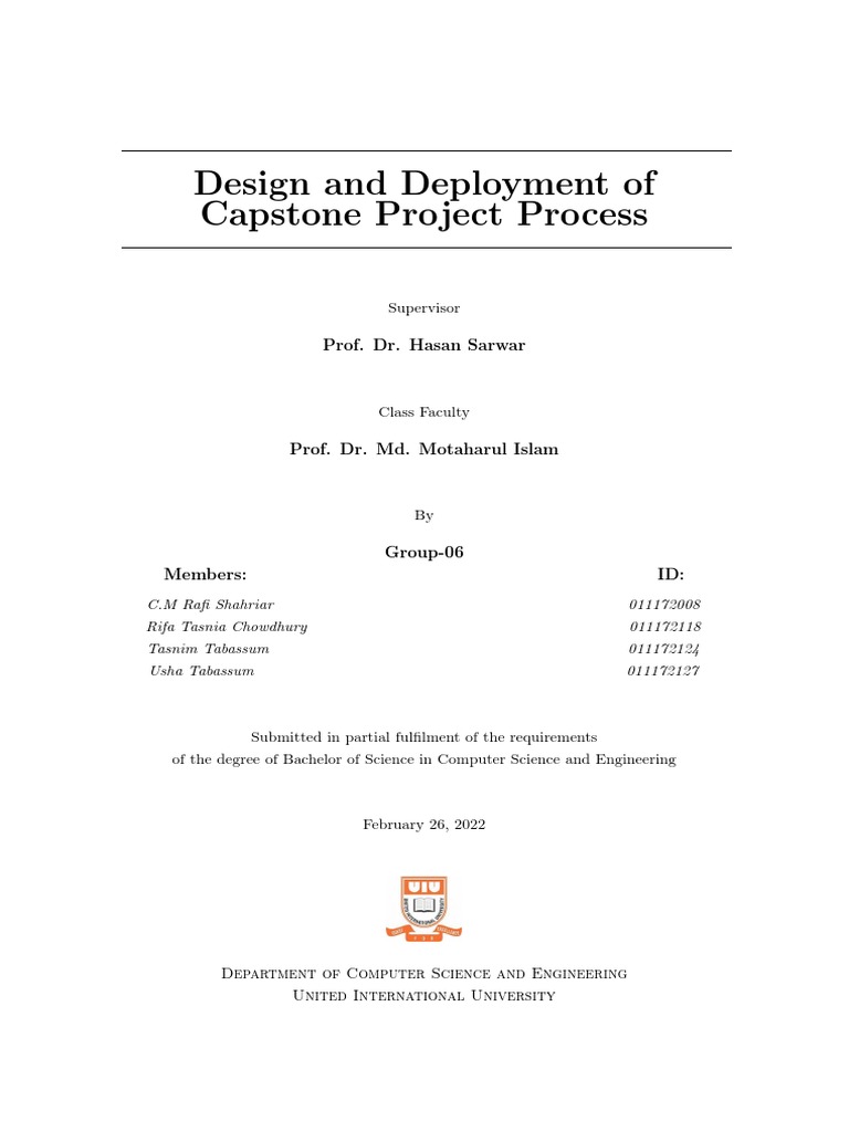Streamlining FYDP Group Management | PDF | Thesis | Computer Science
