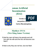 Human Artificial Insemination (HAI) : Conalu Liwag Jacqueline Llamas Carlos Macadangdang