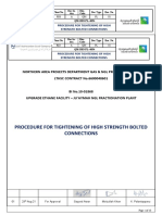 Procedure For Tightening of High Strength Bolted Connections