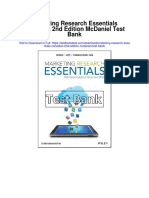 Marketing Research Essentials Canadian 2nd Edition Mcdaniel Test Bank