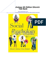 Social Psychology 4th Edition Gilovich Test Bank