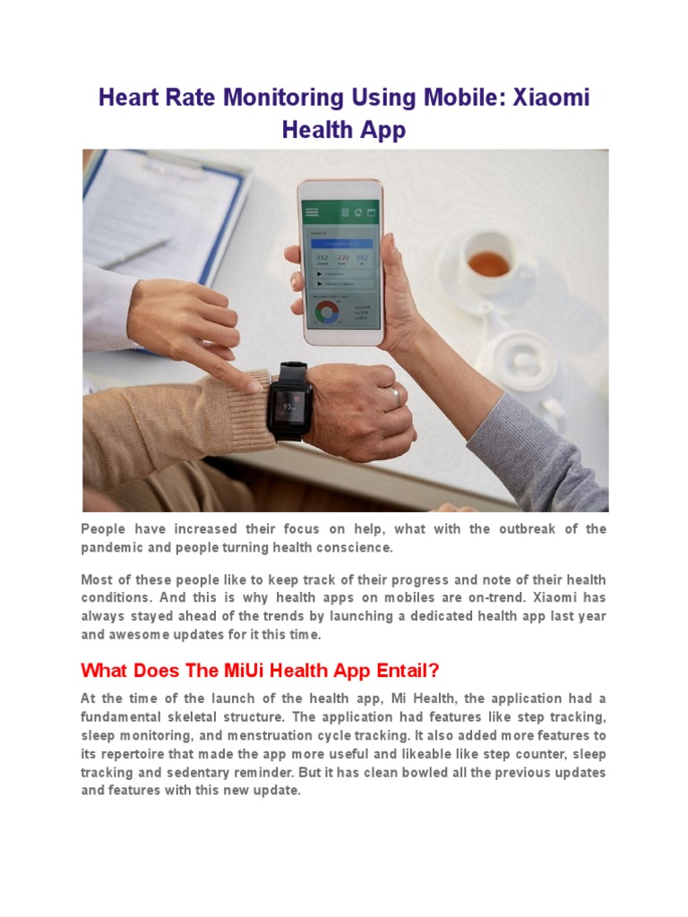 Xiaomi Health App: Heart Rate Update | PDF | Mobile App | Computing