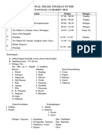 Jadwal Tes Ke Tingkat Putih 2023