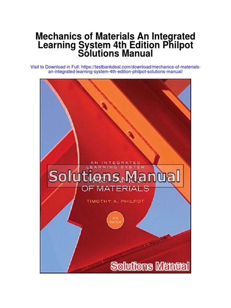 Mechanics of Materials An Integrated Learning System 4th Edition