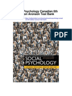 Social Psychology Canadian 6th Edition Aronson Test Bank