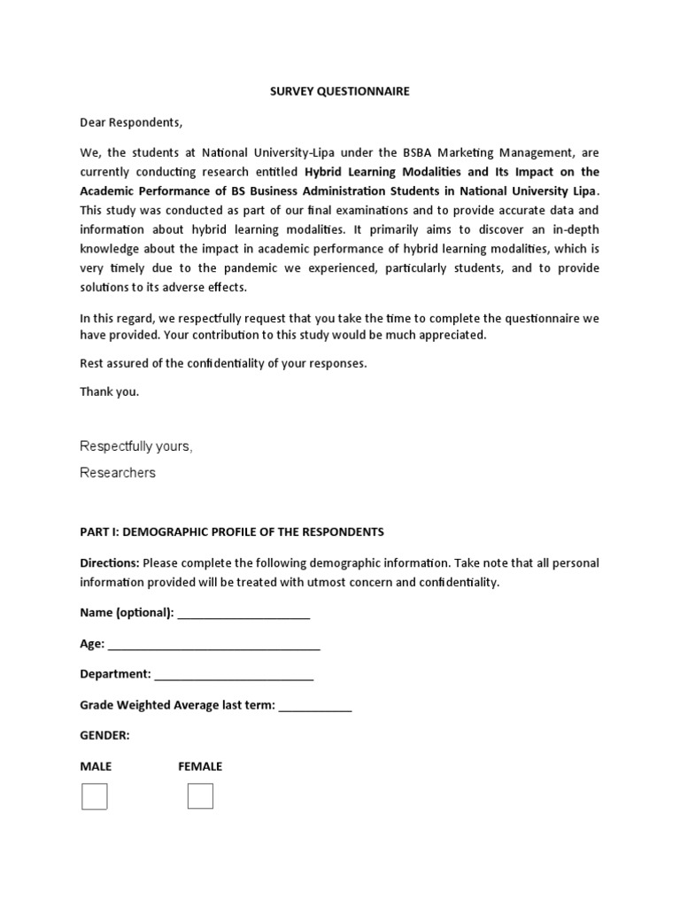 Questionnaire Edited Group 4mar221 | PDF | Learning | Human Communication