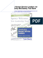 Developing Human Service Leaders 1st Edition Harley Mcclaskey Test Bank