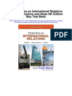 Perspectives On International Relations Power Institutions and Ideas 5th Edition Nau Test Bank