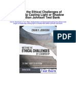 Meeting The Ethical Challenges of Leadership Casting Light or Shadow 6th Edition Johnson Test Bank