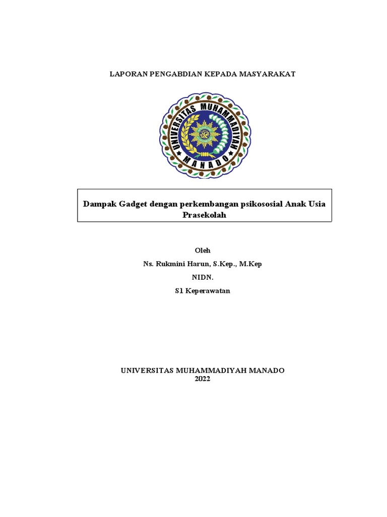 Dampak Gadget pada Psikososial Anak Prasekolah | PDF | Kesehatan Holistik