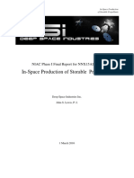 NIAC Phase I Final Report For NNX15AL85G In-Space Production of Storable Propellants