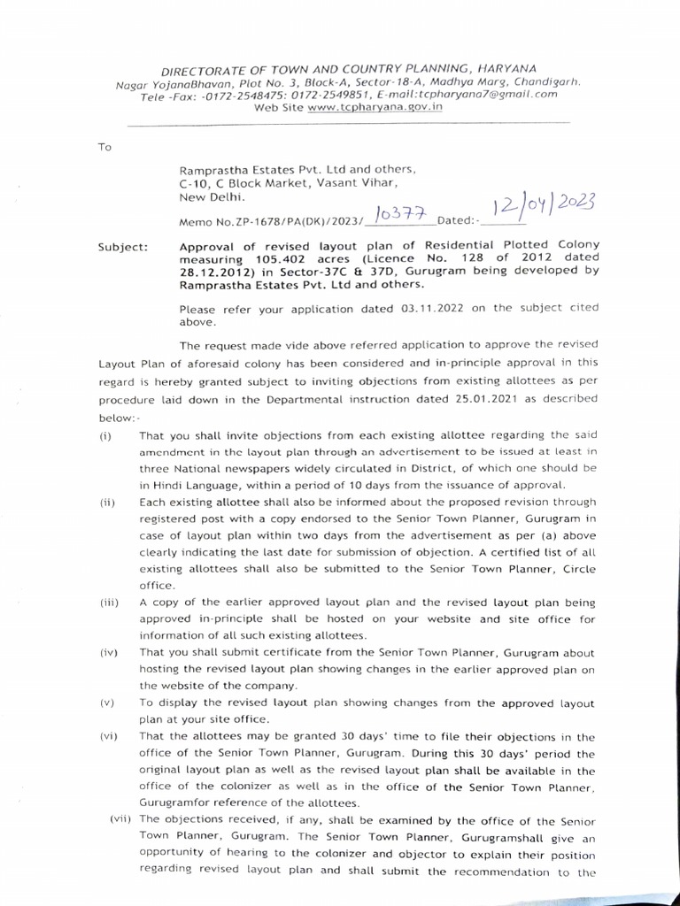 In-Principle Approval for Layout Plan | PDF | Government | Justice