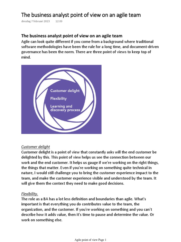 Agile Business Analyst Insights | PDF | Scrum (Software Development ...