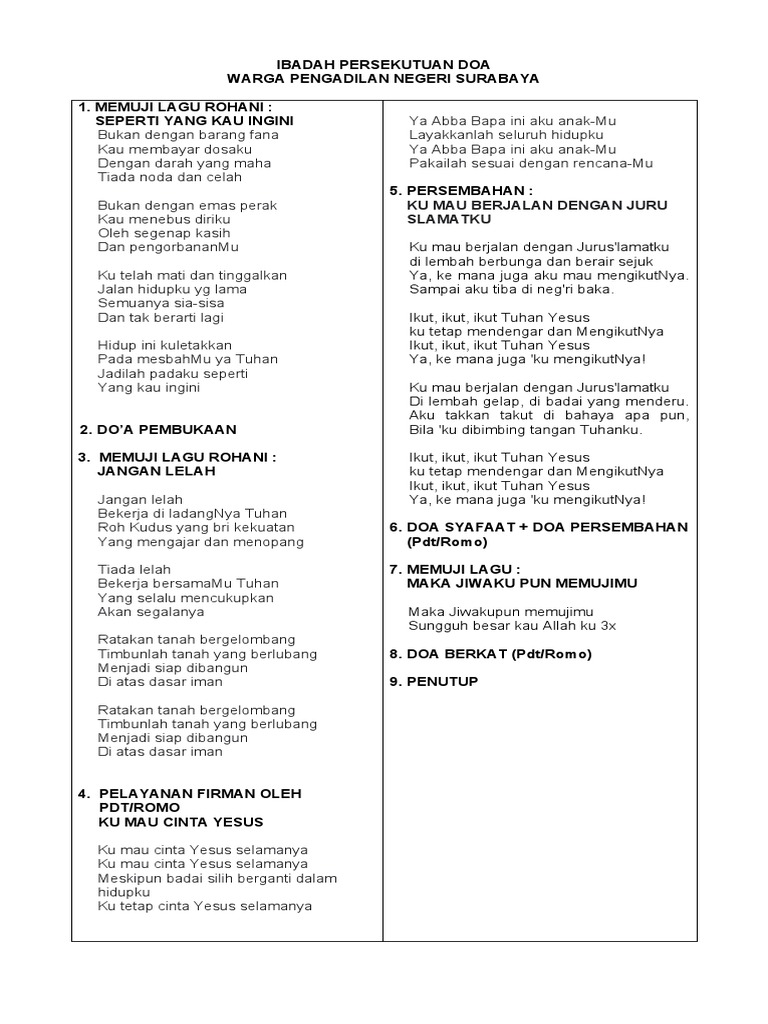 Buku Acara | PDF
