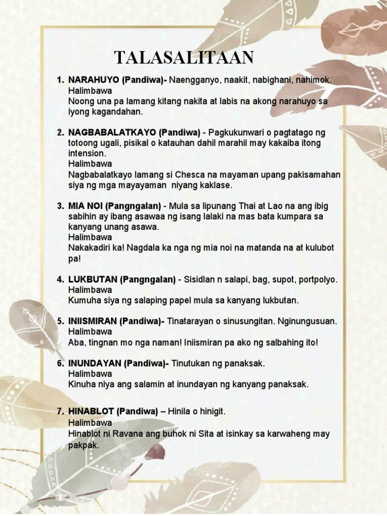 TALASALITAAN | PDF