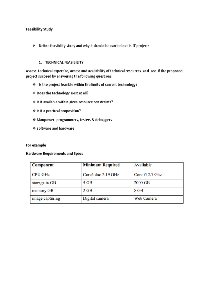 Feasibility Study | PDF