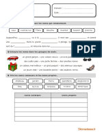 Le Nom: Complète Les Phrases Avec Les Noms Qui Conviennent