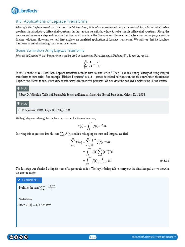 Engineering Applications Of Laplace Transforms