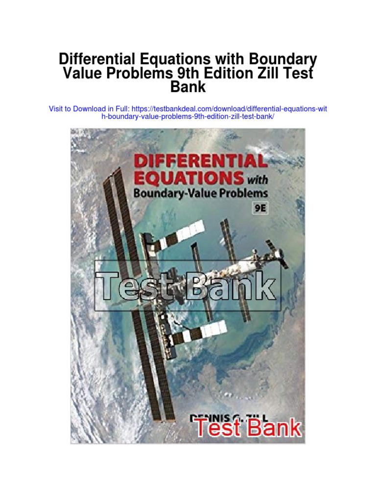 Differential Equations With Boundary Value Problems 9th Edition Zill