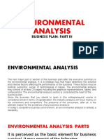 Environmental Analysis Part 3 Business Plan