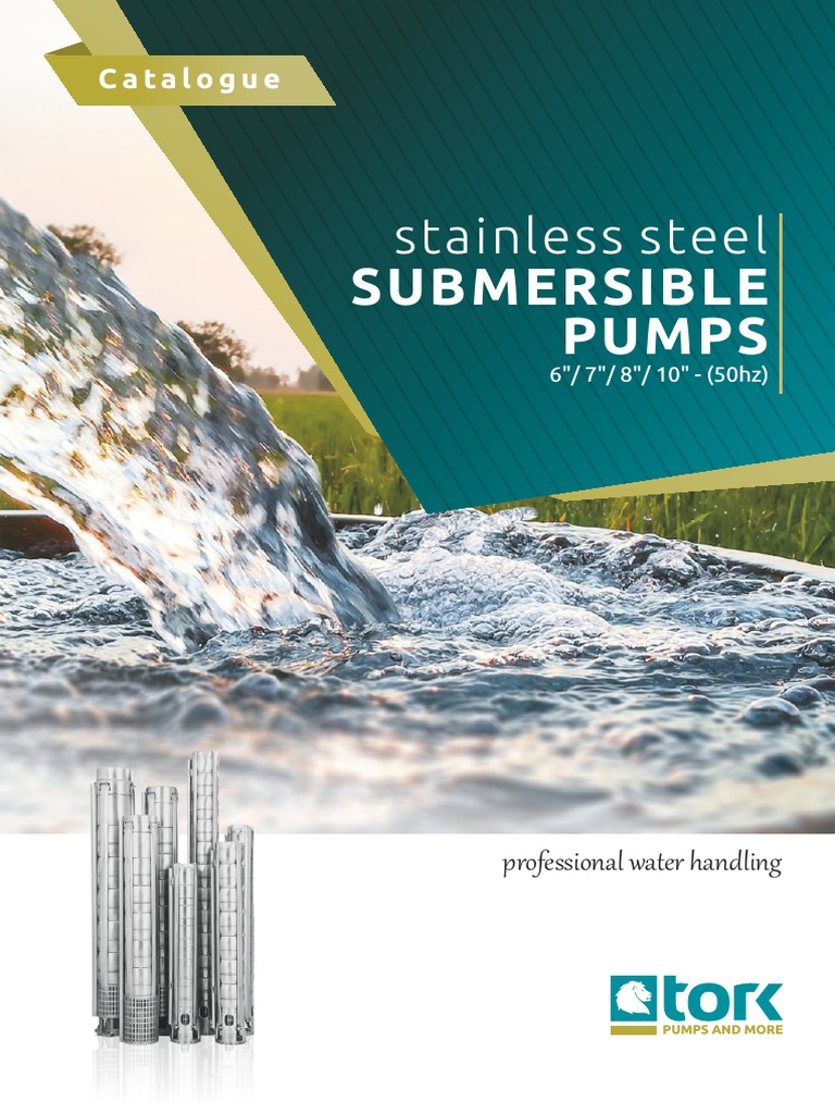 Tork Submersible Pump Catalogue | PDF | Pump | Hydraulics