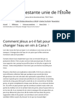 Comment Jésus A-T-Il Fait Pour Changer L'eau en Vin À Cana