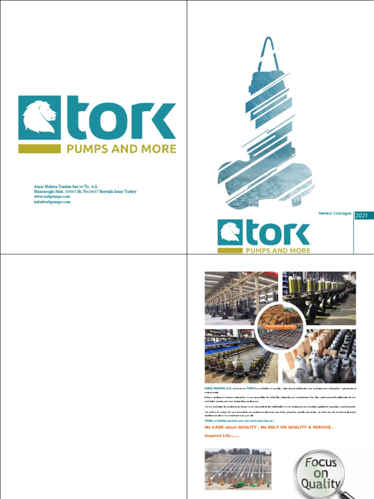 Tork Pumps General Catalogue 2021 | PDF | Pump | Electric Motor