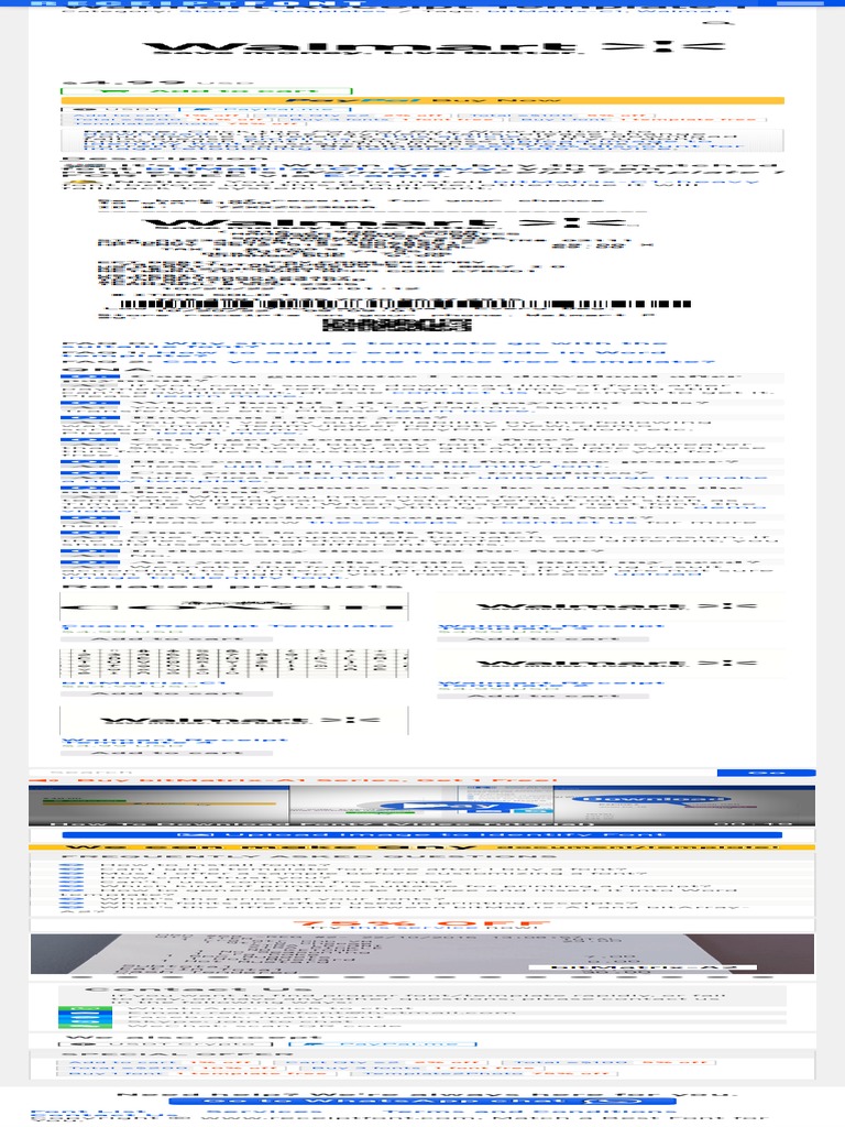 WMT Template 1 Templates Receipt Fonts and Templates Store | PDF ...