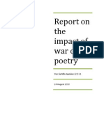 Report On The Impact of War On Poetry