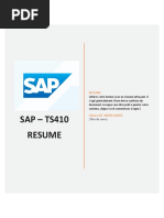 SAP - TS410 - Resume