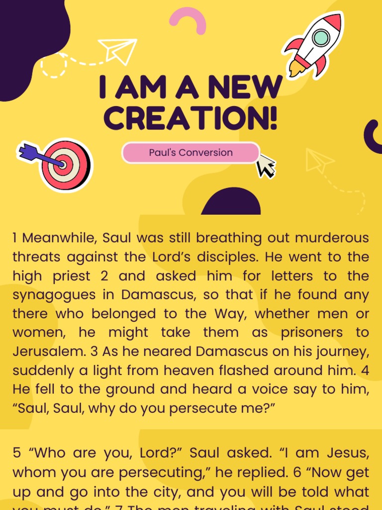 I Am A New Creation | Download Free PDF | Paul The Apostle | Jesus