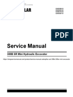 Service Manual Caterpillar Cat 308B, 308SR Mini Excavator