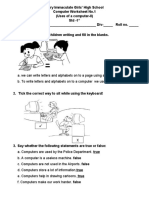 Worksheet 1 Answer