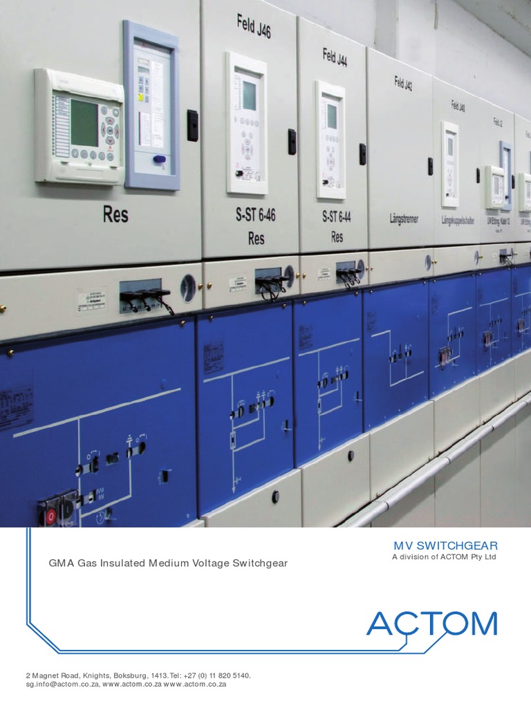 GMA Gas Insulated MV Switchgear Overview | PDF | Electrical Substation ...