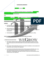 Shareholders Agreement Template