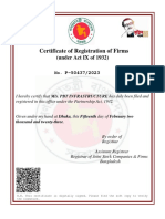 Certificate of Registration of Firms