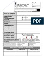 Oshe F 12, Coshh Sheet