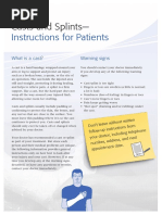 Splint Wear and Care Instructions | PDF