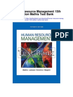 Human Resource Management 15th Edition Mathis Test Bank