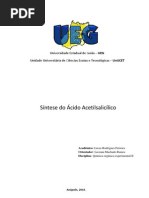 síntese do ácido acetilsalicílico