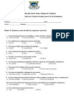 Evaluacion Diagnostica de 1ro