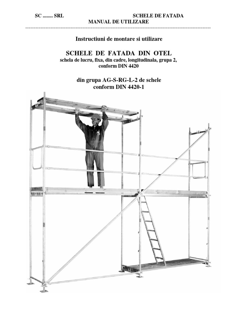 Manual de Utilizare - Schela | PDF