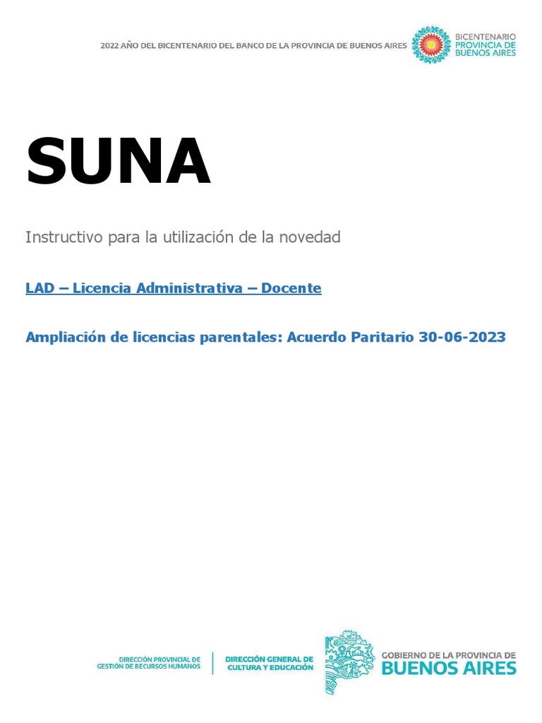 Instructivo - Licencias Parentales - Docentes - Acuerdo Paritario - 30 ...